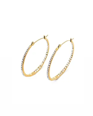 Echo Crystal Hoop Earrings || Choose Size