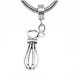 Egg Beater Dangle Charm European Bead Compatible for Most European Snake Chain Bracelet