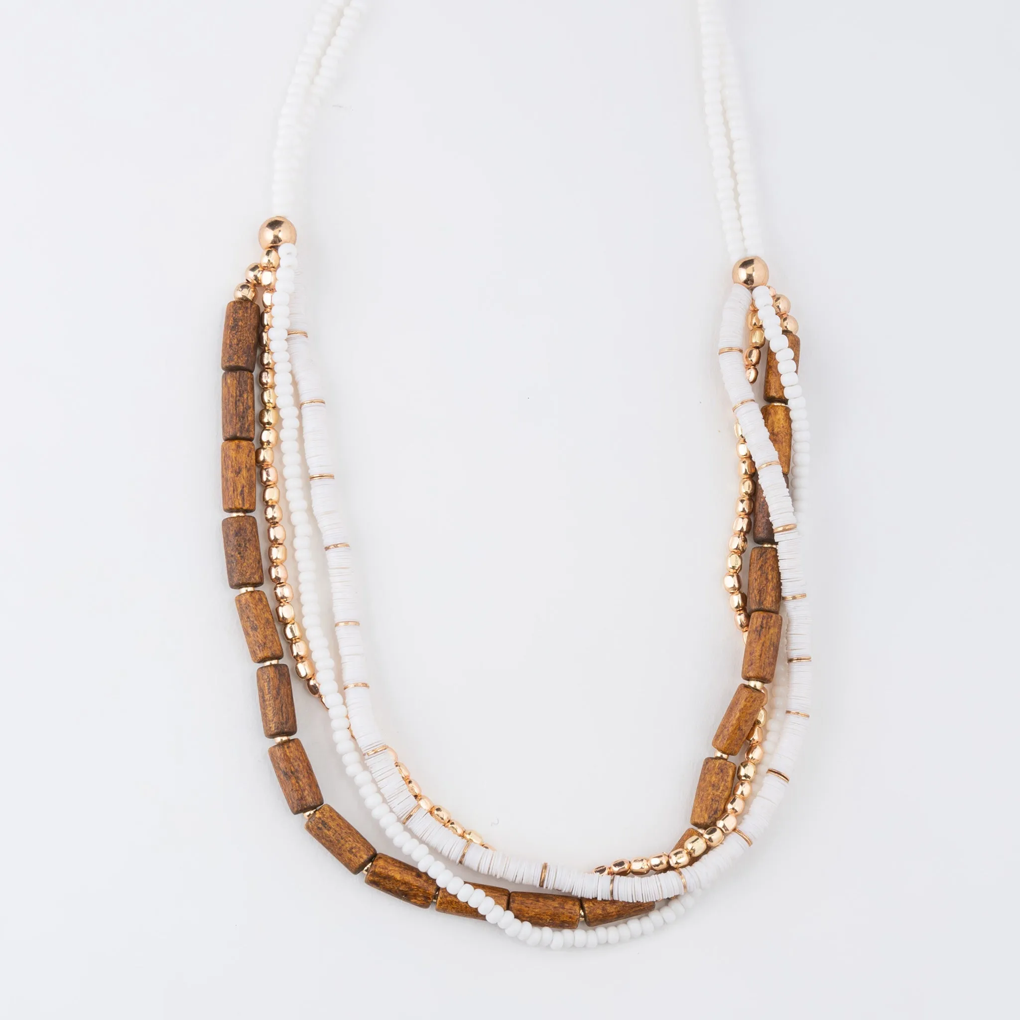 Elliot Multi Row Beaded Necklace