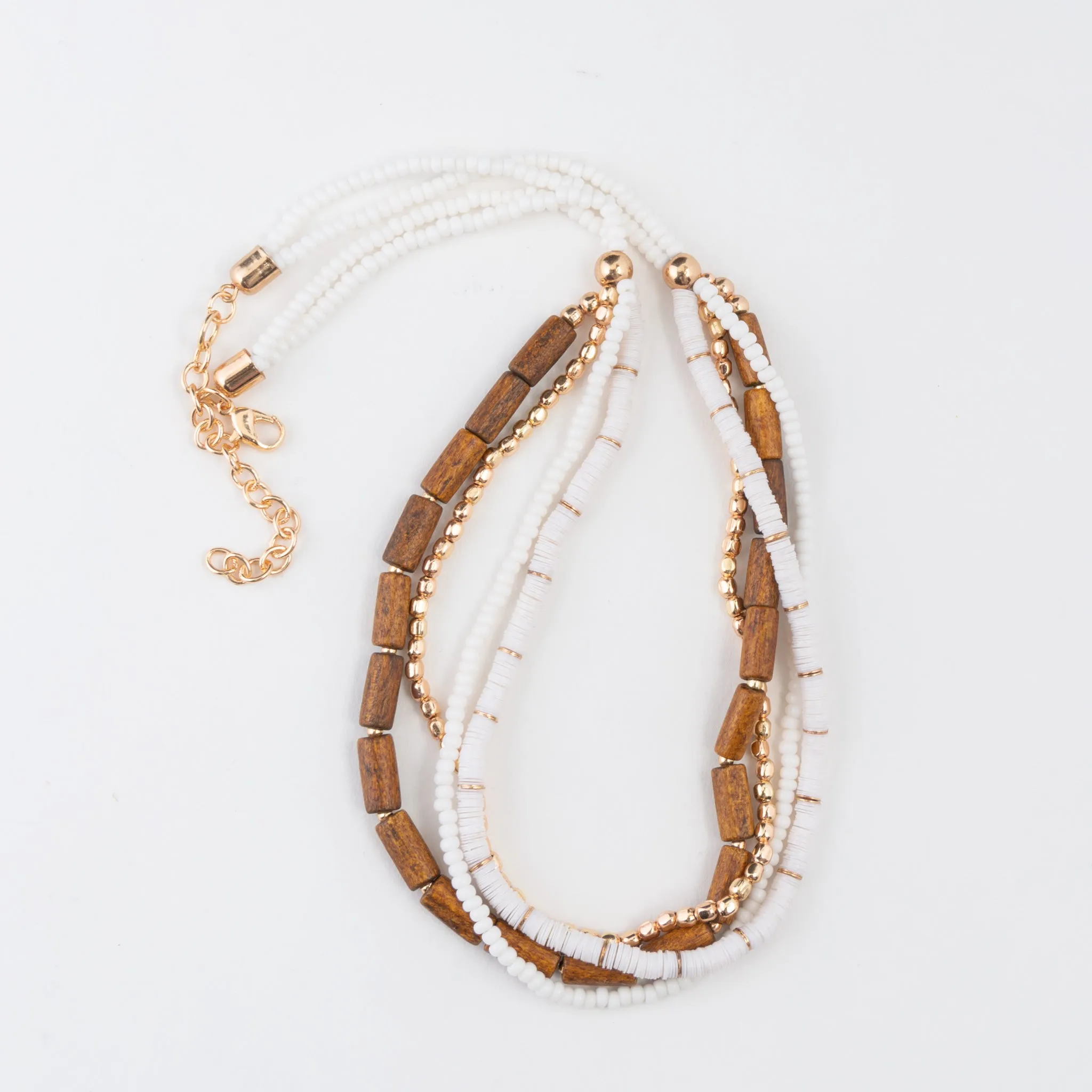 Elliot Multi Row Beaded Necklace