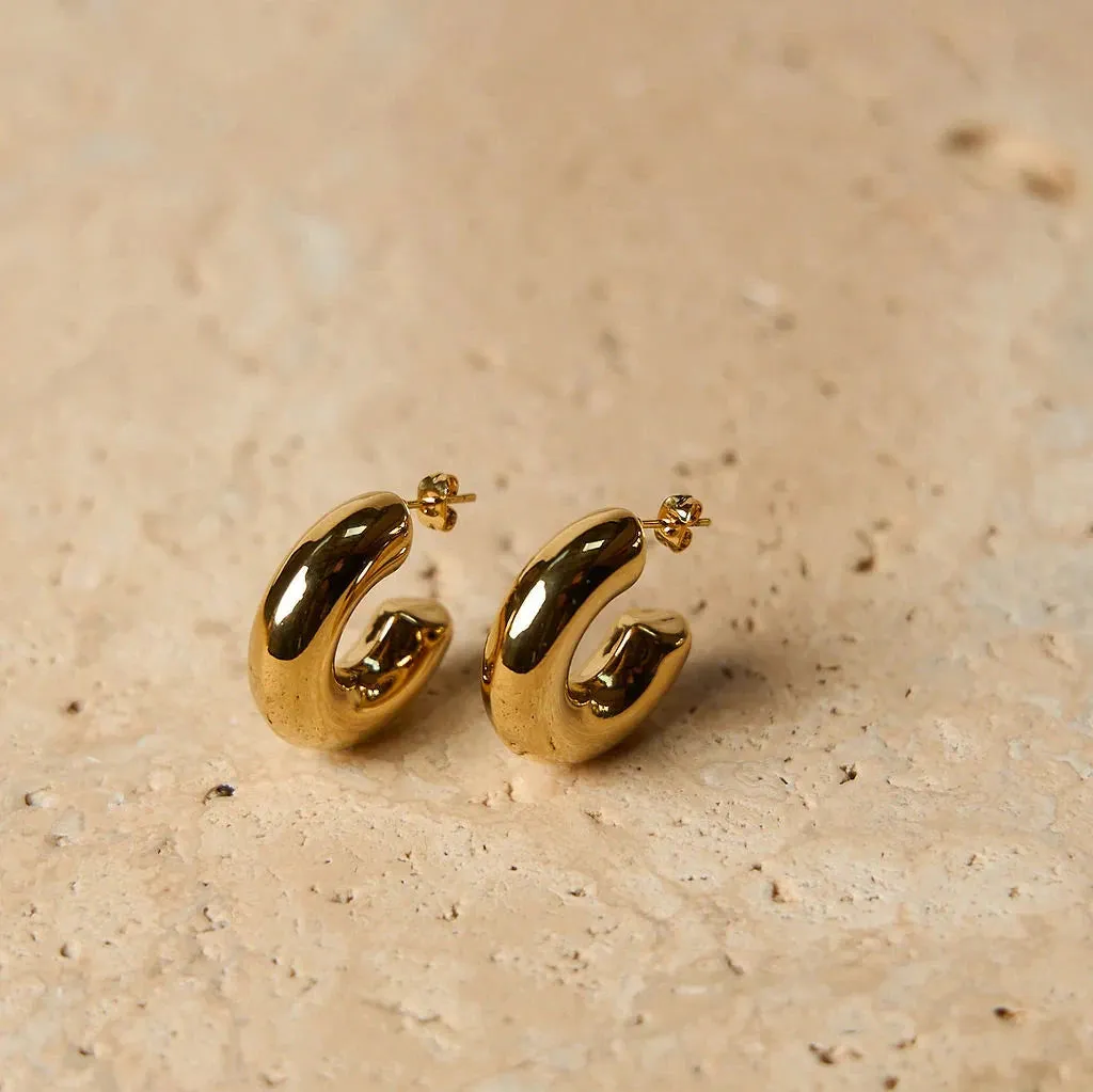 EMMERSON HOOP EARRINGS - GOLD