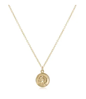 ENewton 16" Necklace Gold Protection Gold Disc