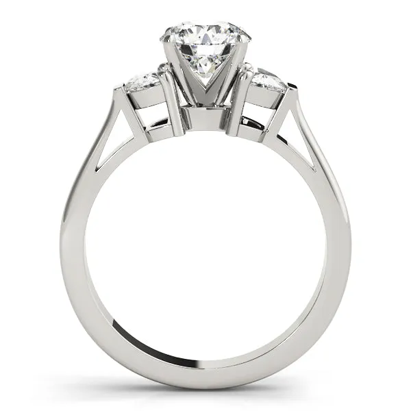 Engagement Rings 3 Stone Traps & Halfmoons - TN84114