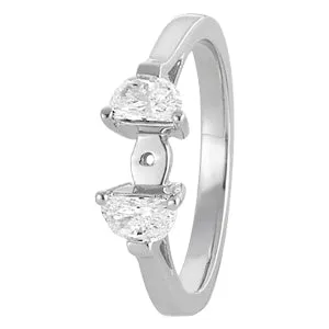 Engagement Rings 3 Stone Traps & Halfmoons - TN84114