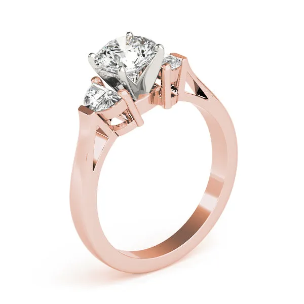 Engagement Rings 3 Stone Traps & Halfmoons - TN84114