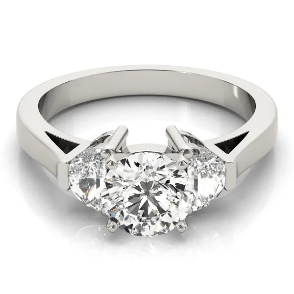 Engagement Rings 3 Stone Traps & Halfmoons - TN84114