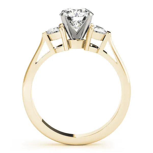 Engagement Rings 3 Stone Traps & Halfmoons - TN84114