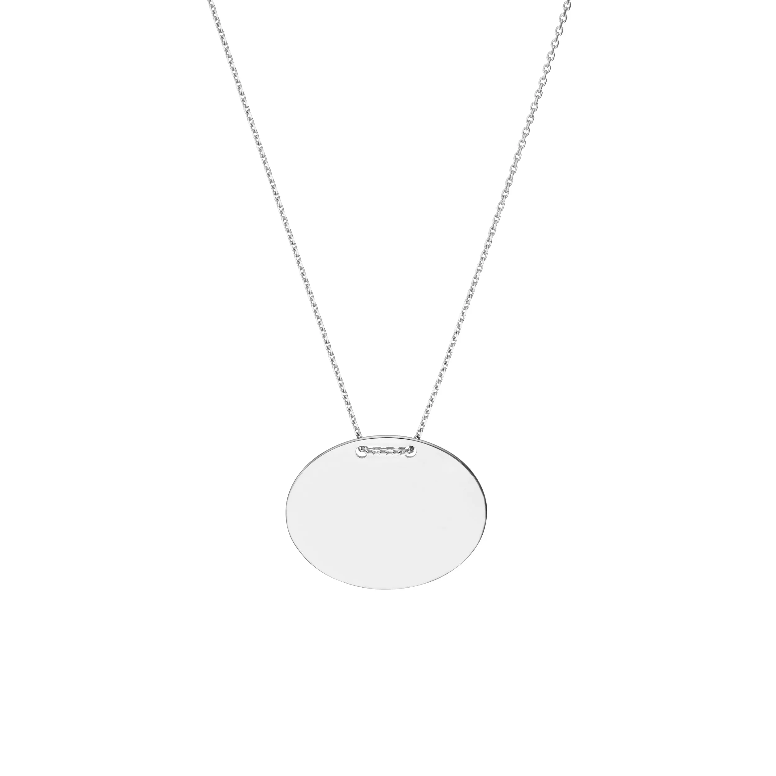 Engravable Disc Plate Adj. Necklace