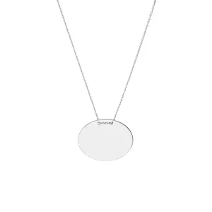 Engravable Disc Plate Adj. Necklace