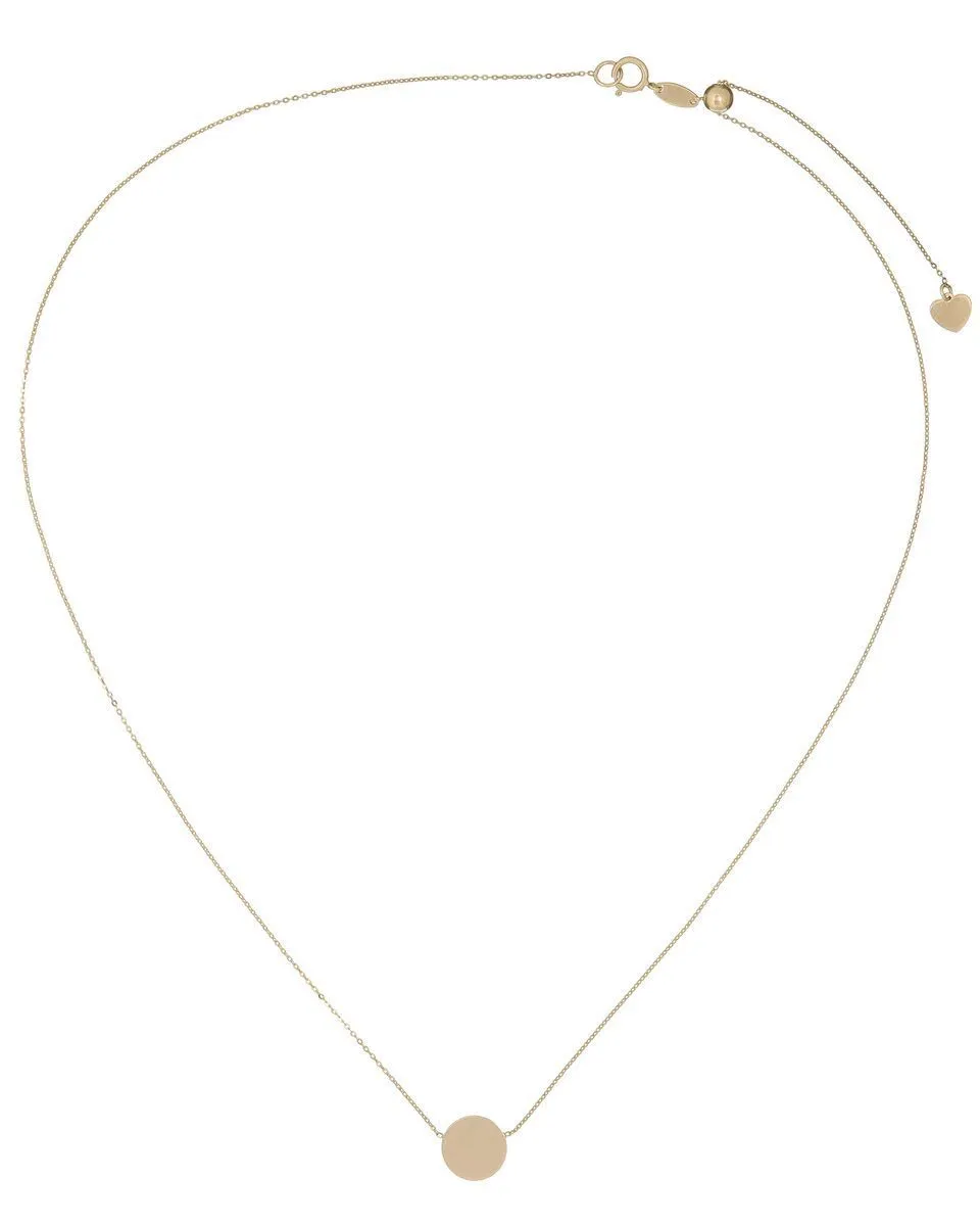 Engraved Disc Choker/Necklace 14K