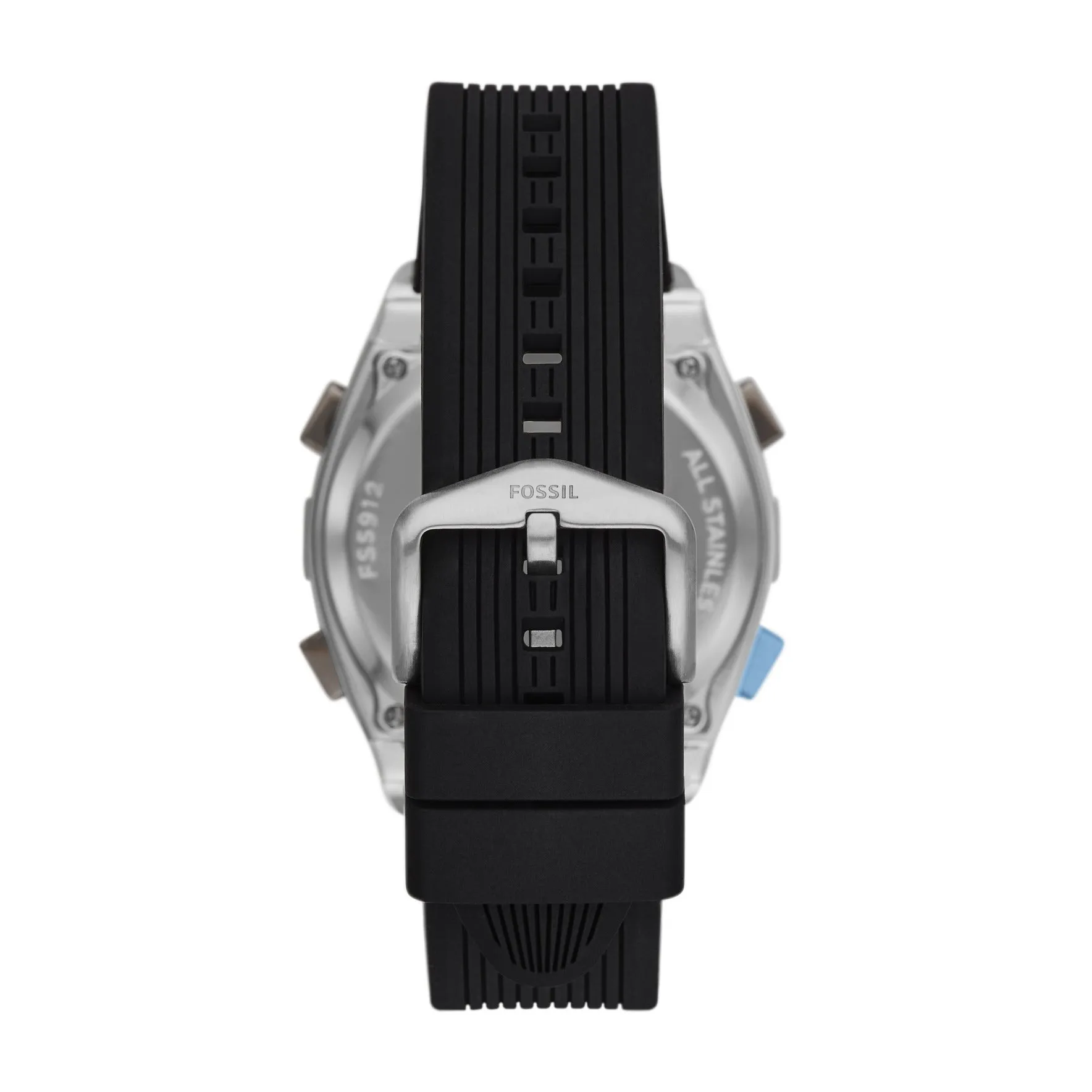 Everett Digital Black Silicone Watch
