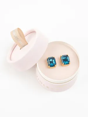 Everlyn Boxed Post Earring - Denim