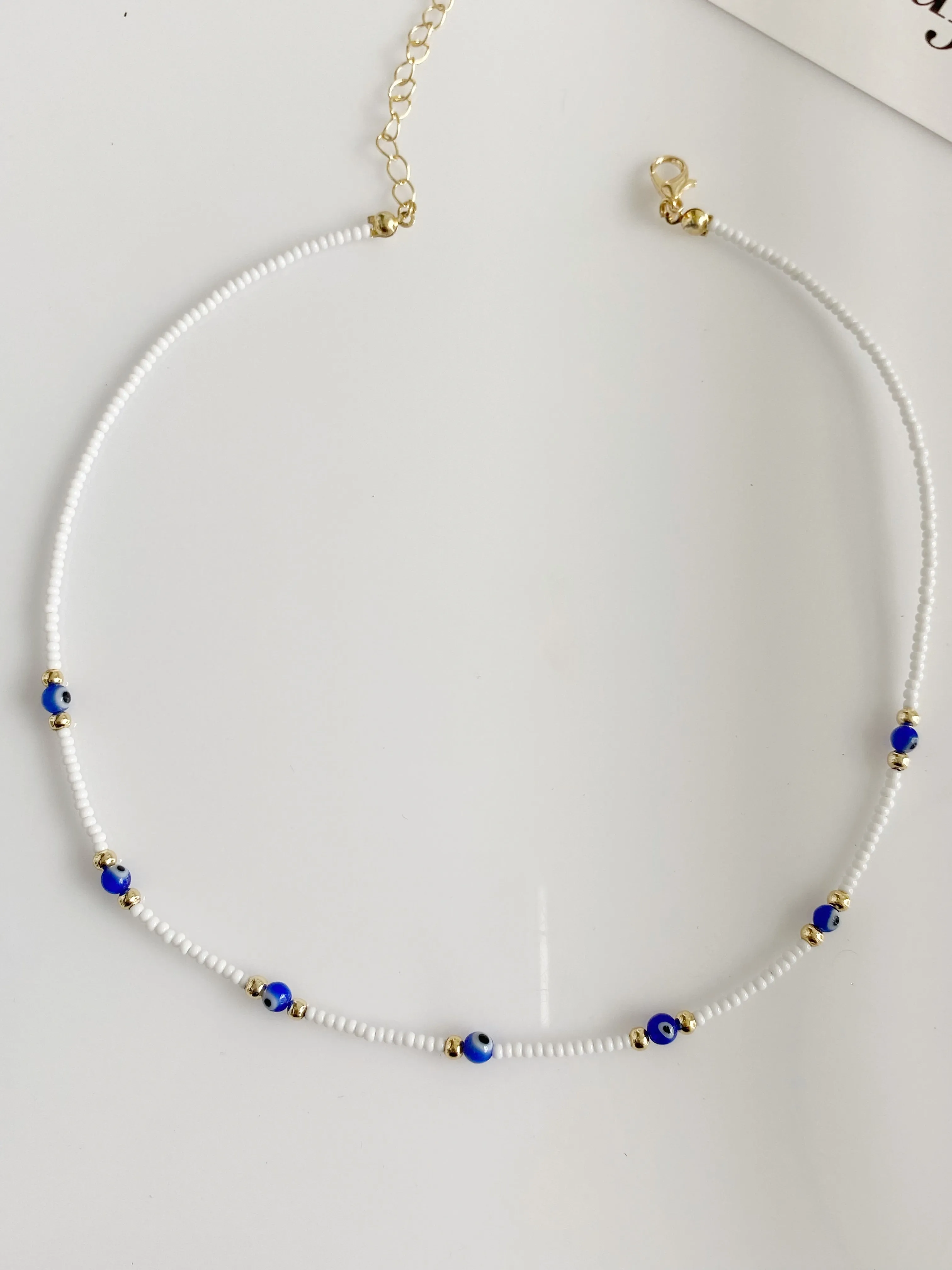 Evil Eye Mini Beaded Necklace