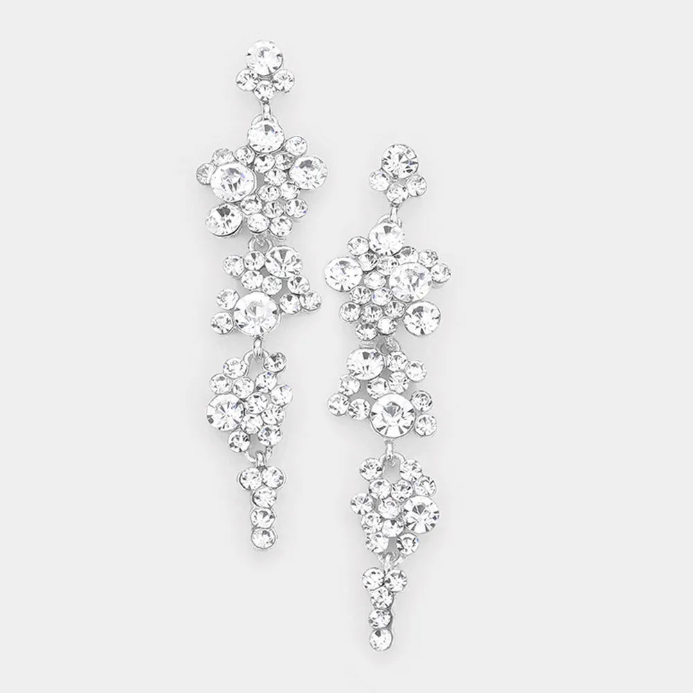 FANCY - clear rhinestone bubble drop earrings