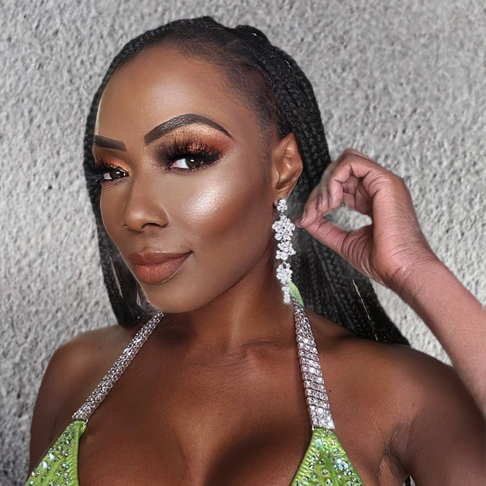 FANCY - clear rhinestone bubble drop earrings