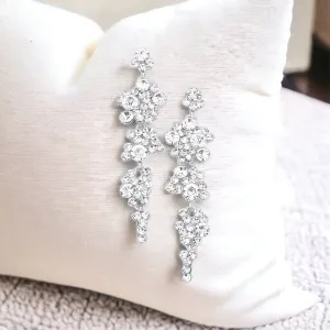 FANCY - clear rhinestone bubble drop earrings
