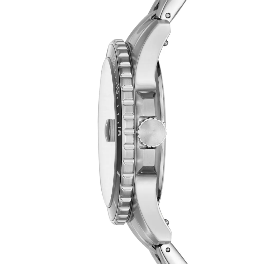 Fossil FB-01 Blue Dial Stainless Steel Mens Watch