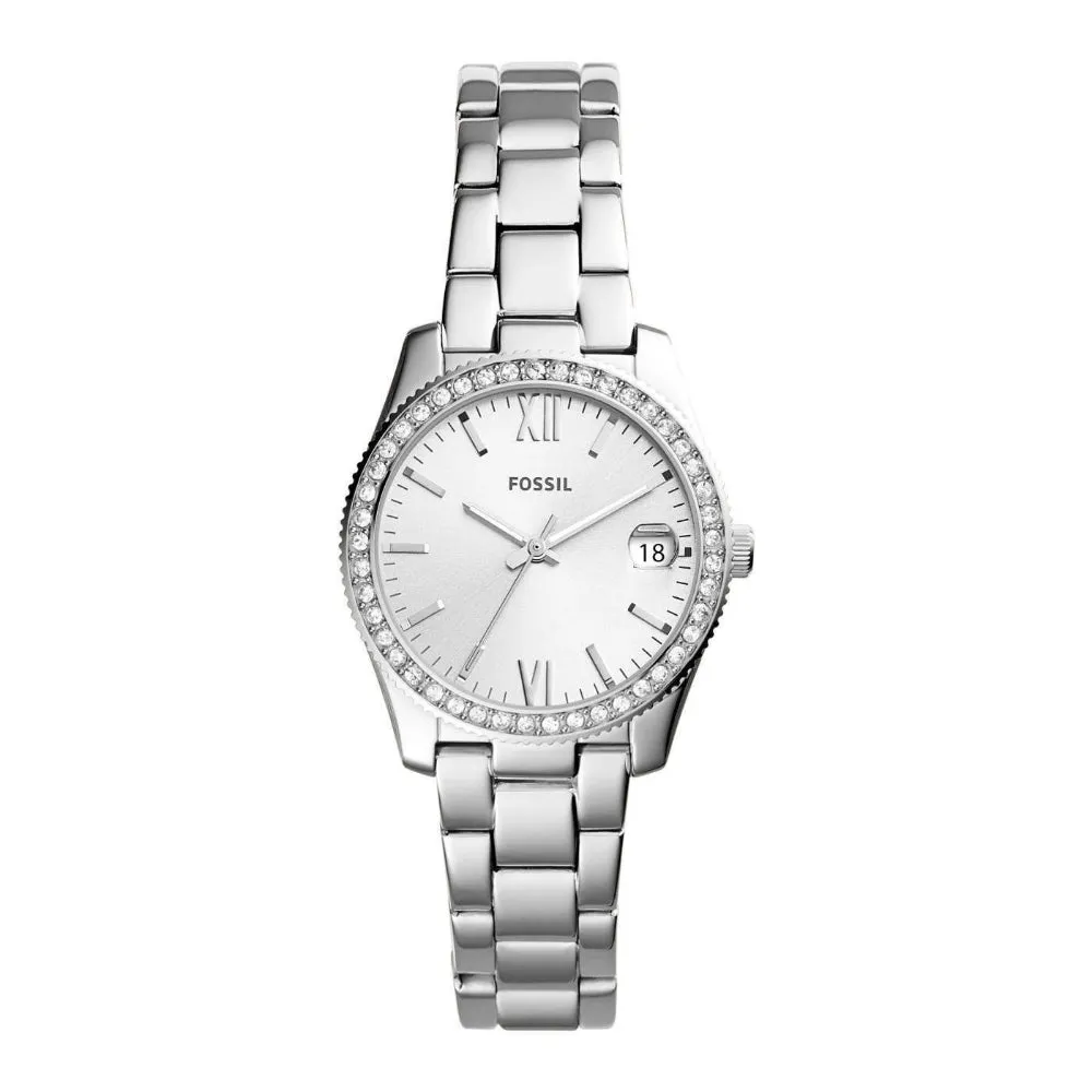 Fossil Scarlette Women's Mini Three-Hand Date Stainless Steel Watch