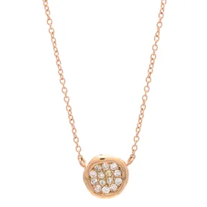 Free Form Disc Diamond Necklace