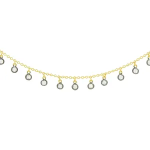 Freida Rothman Signature Bezel Drop Choker Necklace