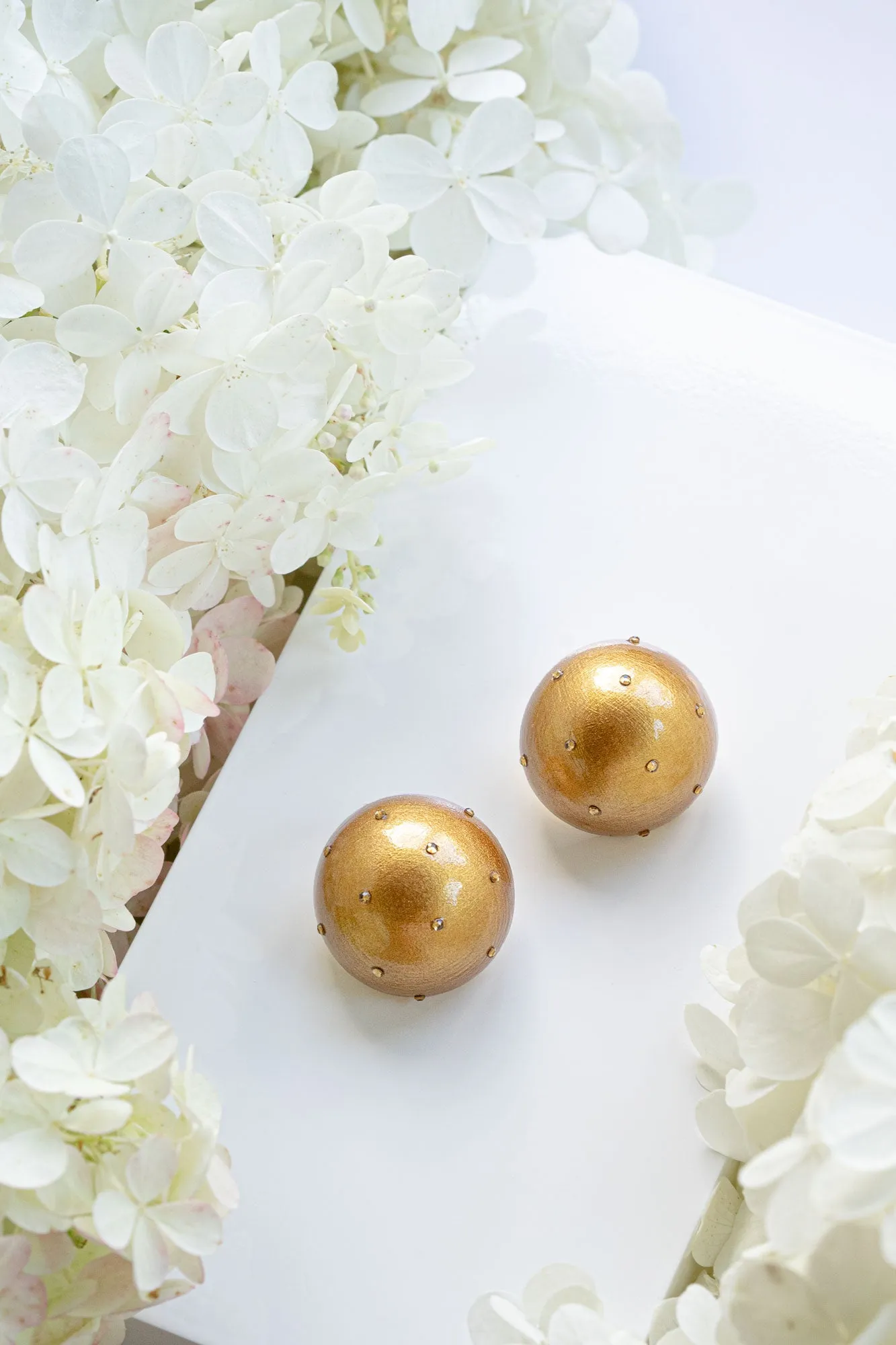 Gaia Crystal Earrings in Golden Saffron