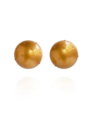 Gaia Crystal Earrings in Golden Saffron