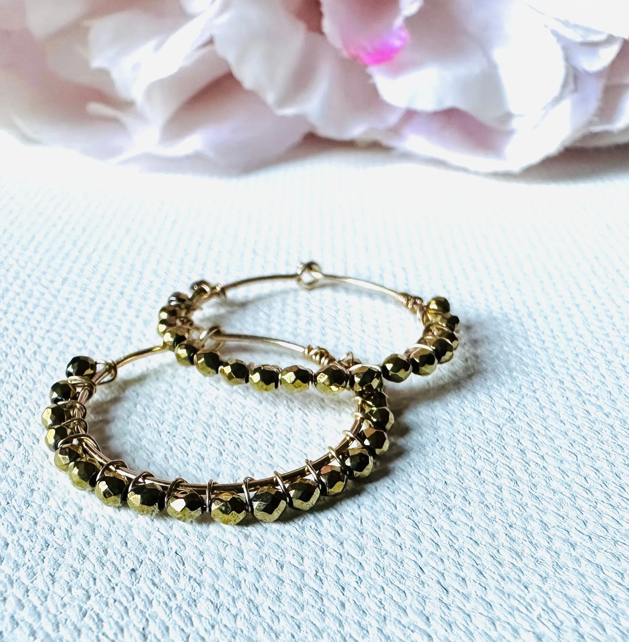 Gemstone Hoop Earrings, Gold Filled Earrings, Circle Earrings, Gemstone Hoop Earrings.
