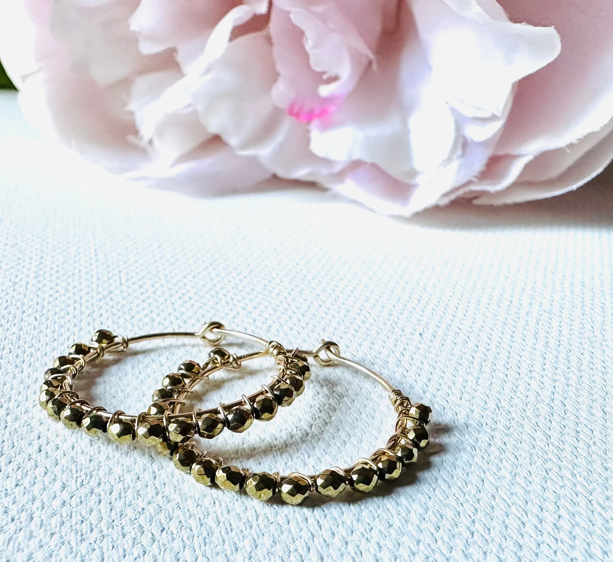 Gemstone Hoop Earrings, Gold Filled Earrings, Circle Earrings, Gemstone Hoop Earrings.