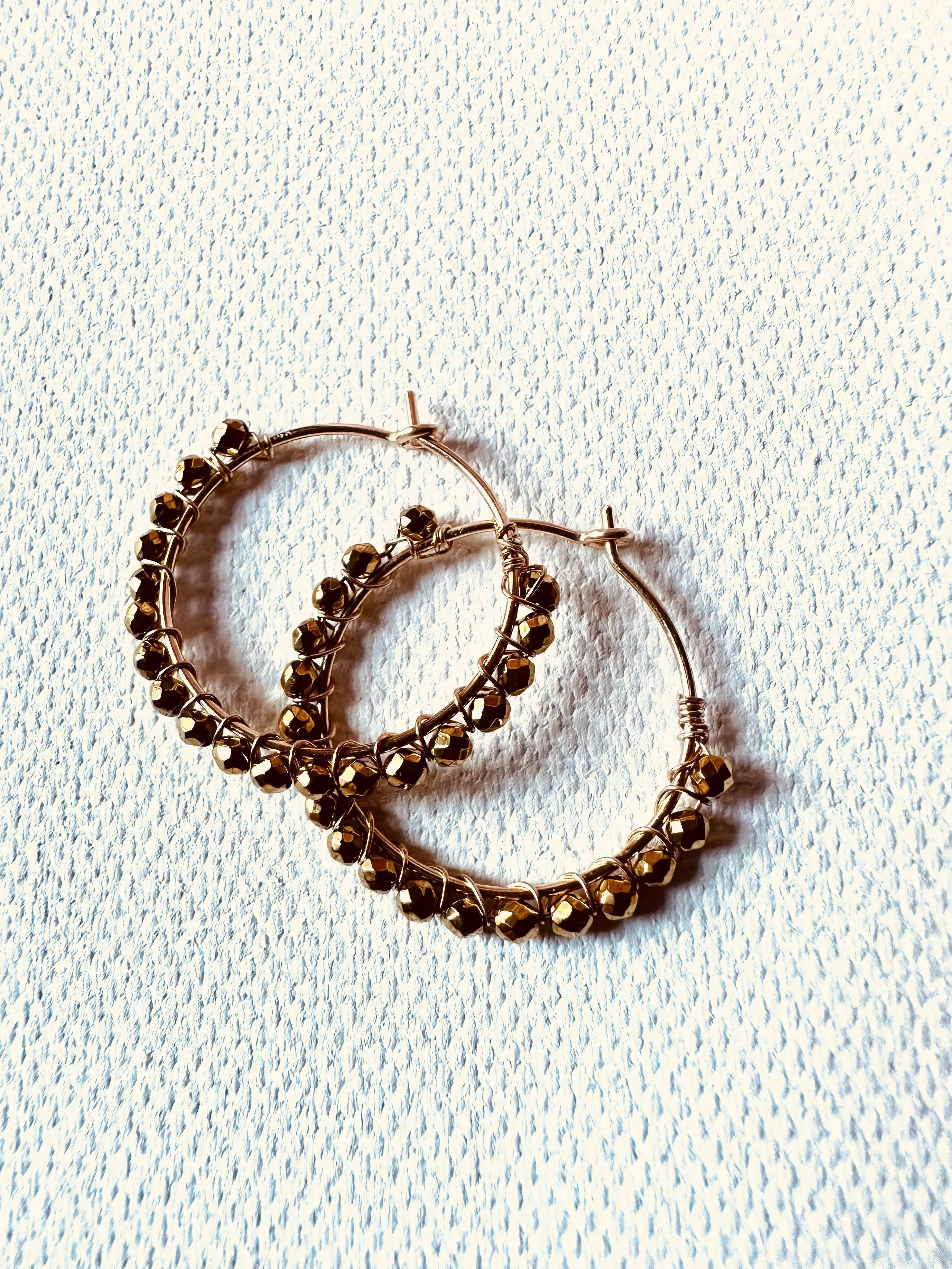 Gemstone Hoop Earrings, Gold Filled Earrings, Circle Earrings, Gemstone Hoop Earrings.