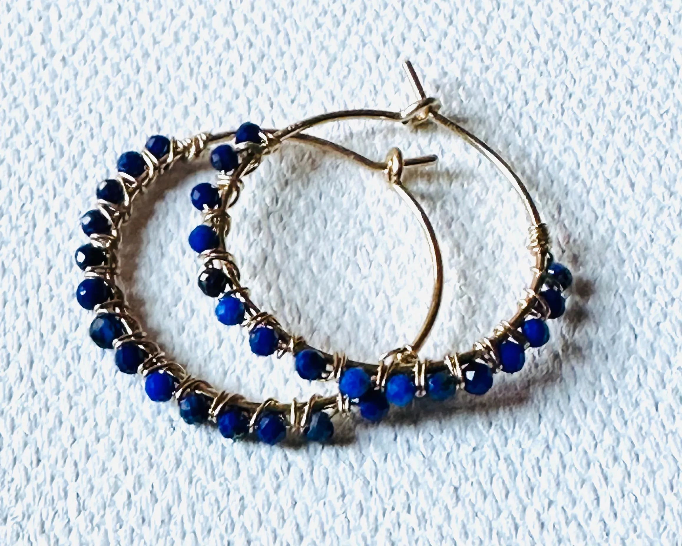 Gemstone Hoop Earrings, Gold Filled Earrings, Circle Earrings, Gemstone Hoop Earrings.