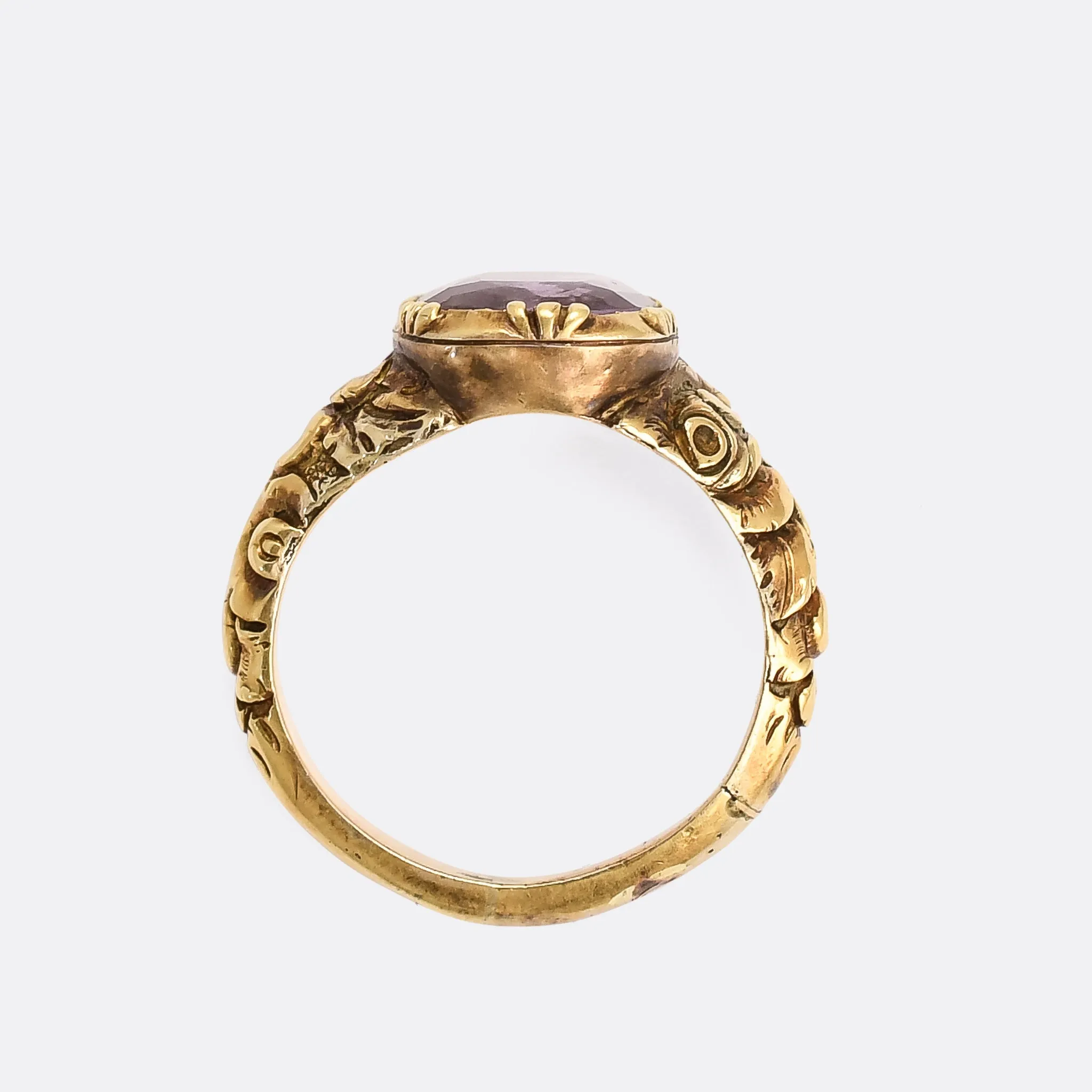 Georgian Lavender Paste Single-Stone Ring