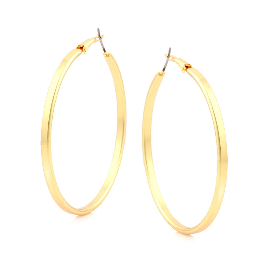 GOLD 3.5MM HOOP  EARRINGS #SWR-CP1229 GLD (FA18)