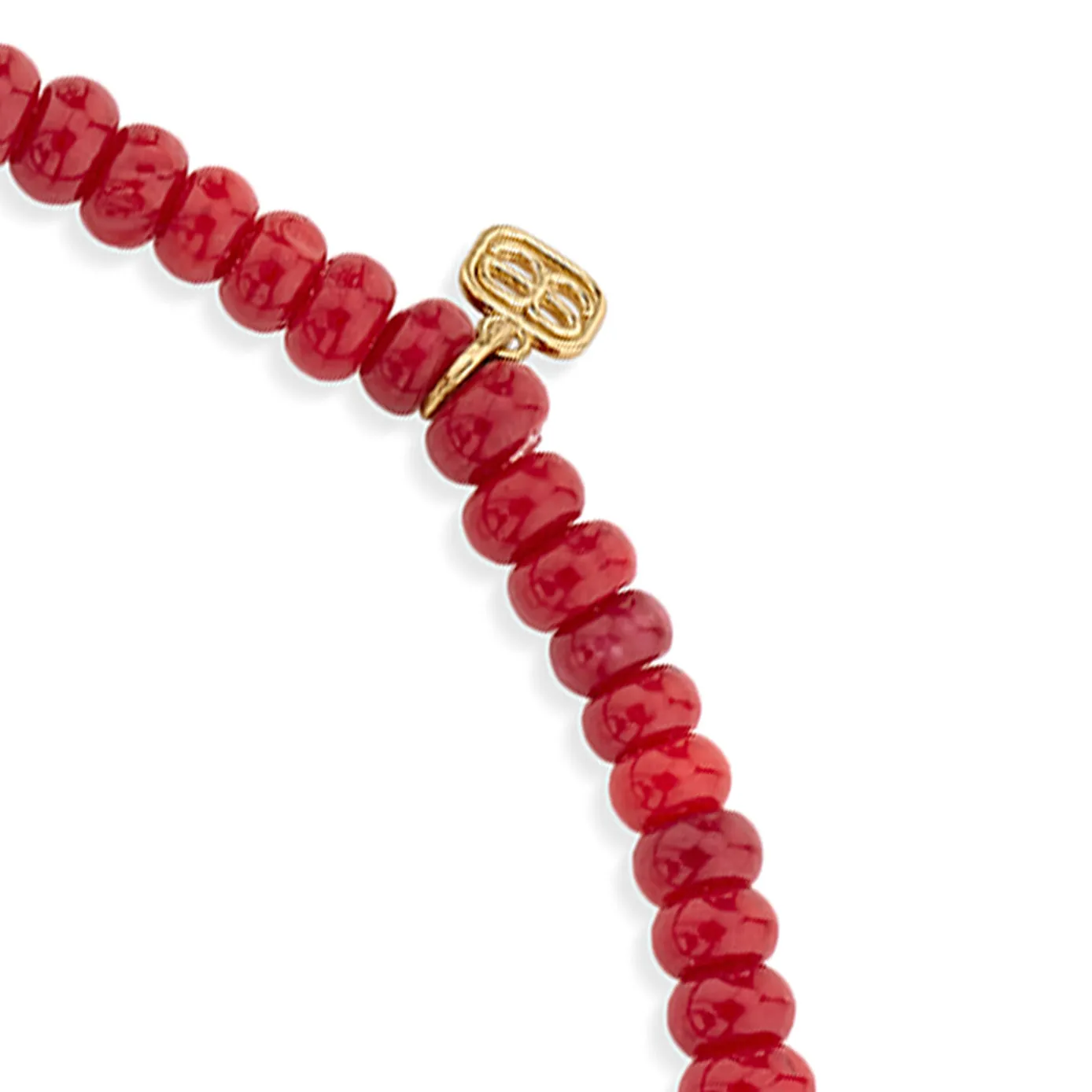 Gold & Diamond Mini Hamsa on Red Sea Bamboo