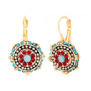 GOLD CRYSTAL  EARRING #SQ321-1759(NB16)