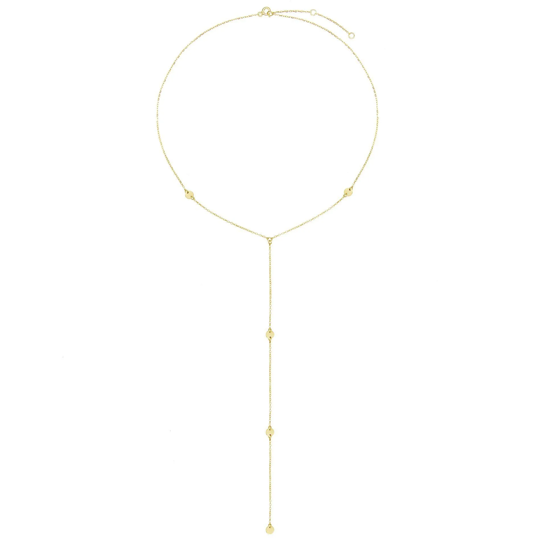Gold Disc Lariat
