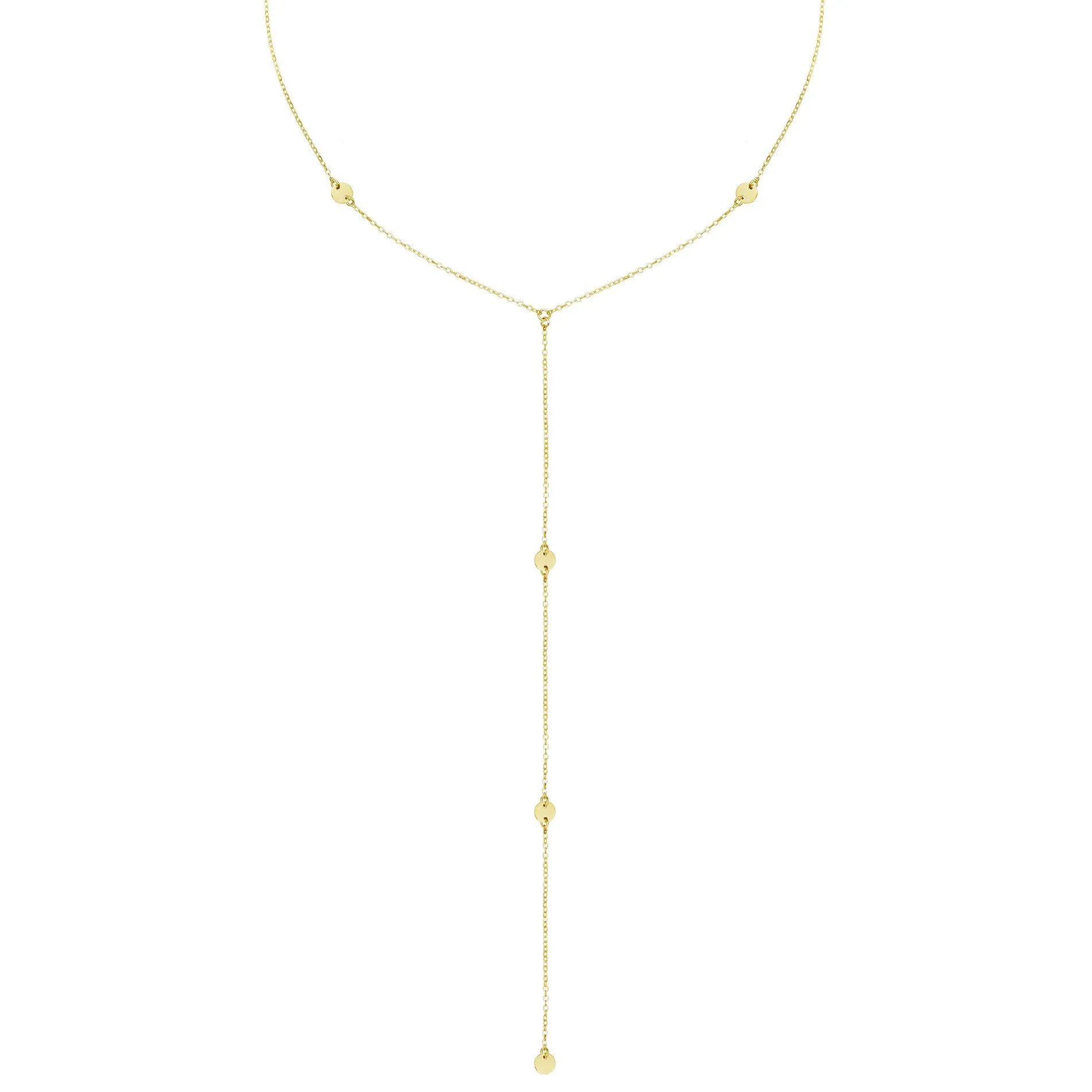 Gold Disc Lariat