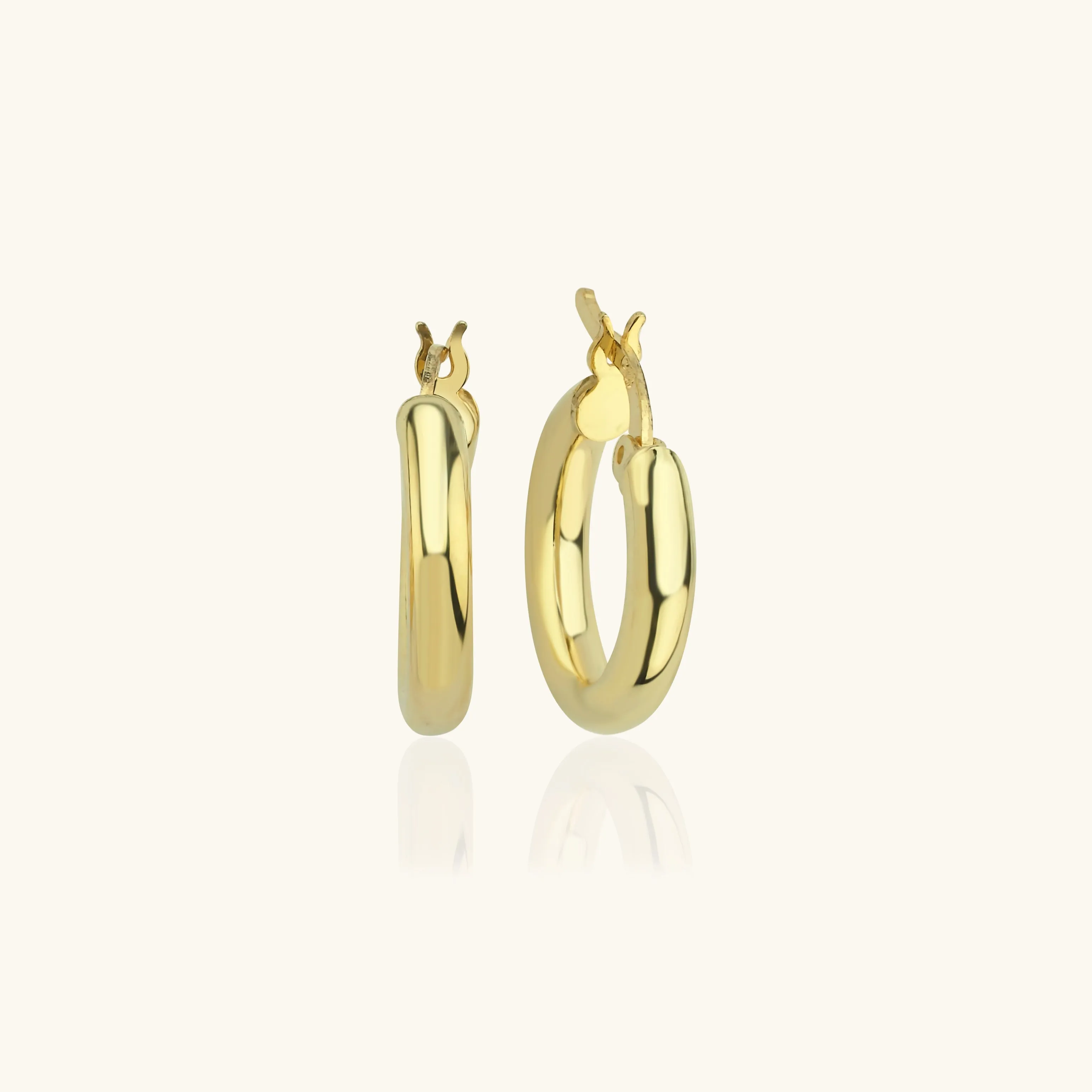 Gold Huggie Hoop Earrings – 18K Gold-Plated Earrings