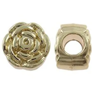 Gold Tone lower Charm European Bead Compatible for Most European Snake Chain Bracelet