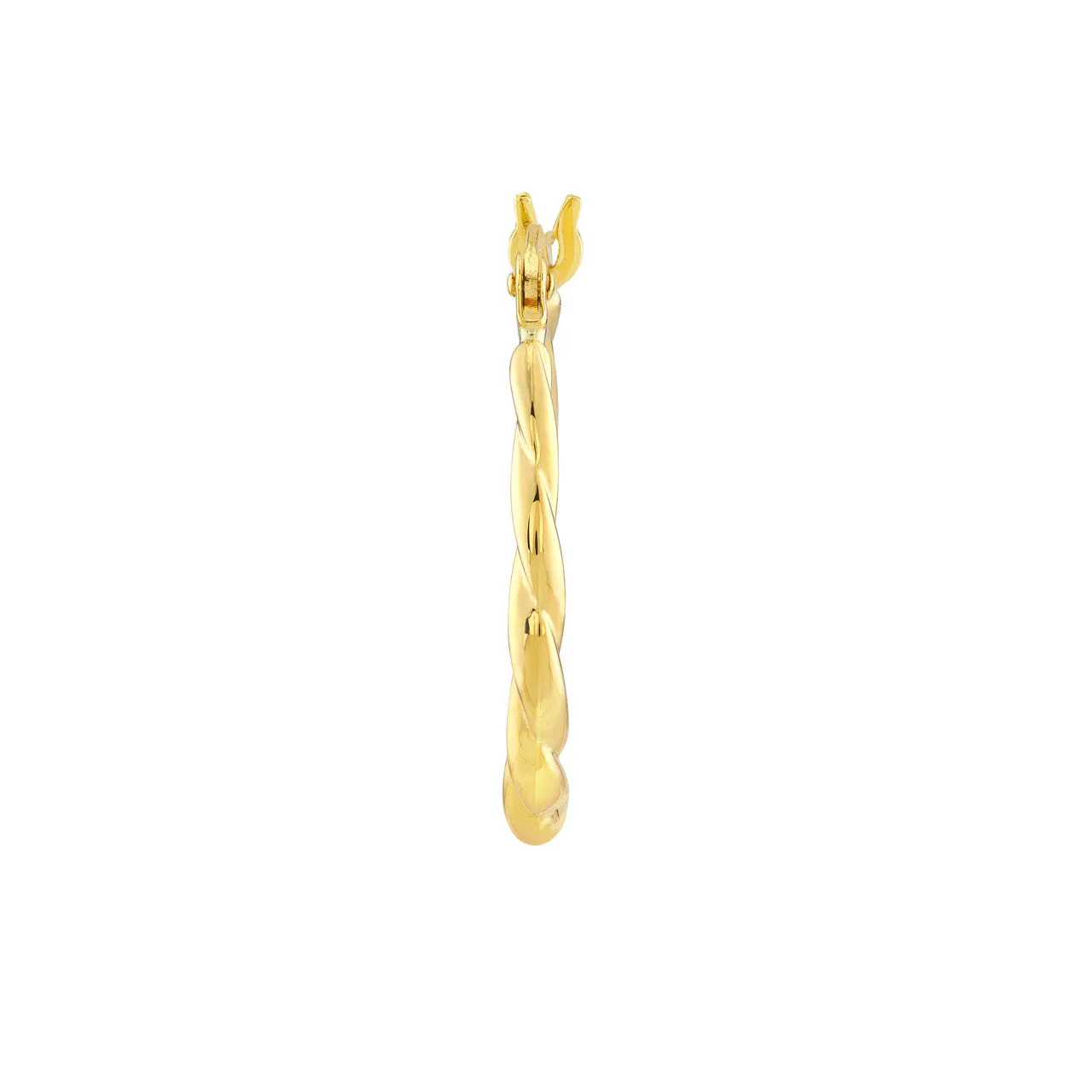 Gold Twist Hoop Earrings