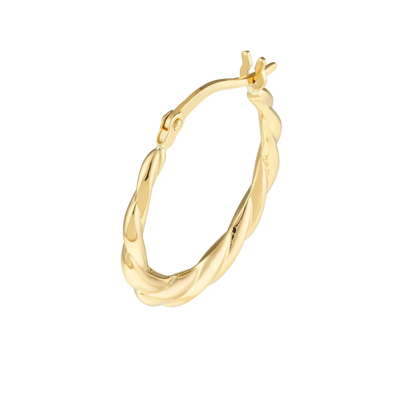 Gold Twist Hoop Earrings