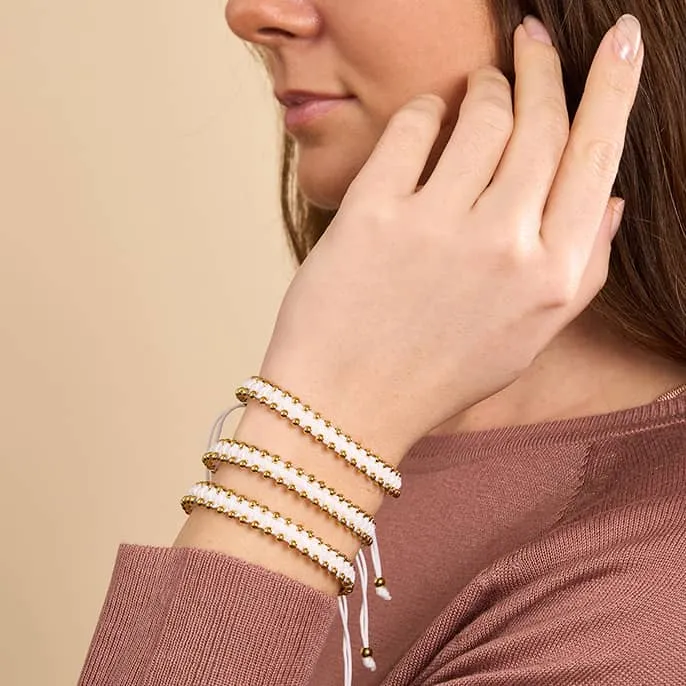 Gold x White | Friendship DOT Bracelet