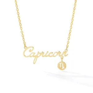 Gold Zodiac Charm Necklace