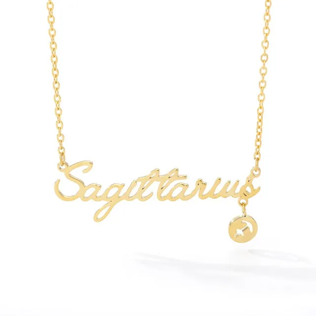 Gold Zodiac Charm Necklace