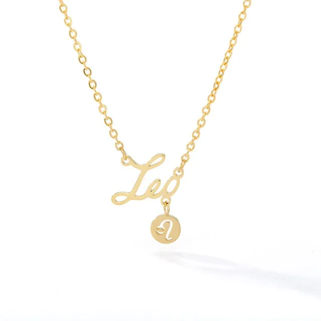 Gold Zodiac Charm Necklace