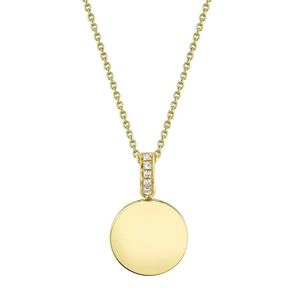 Golden Disc Necklace