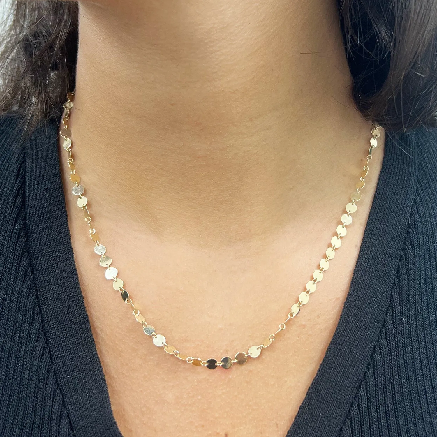 Golden Disc Necklace