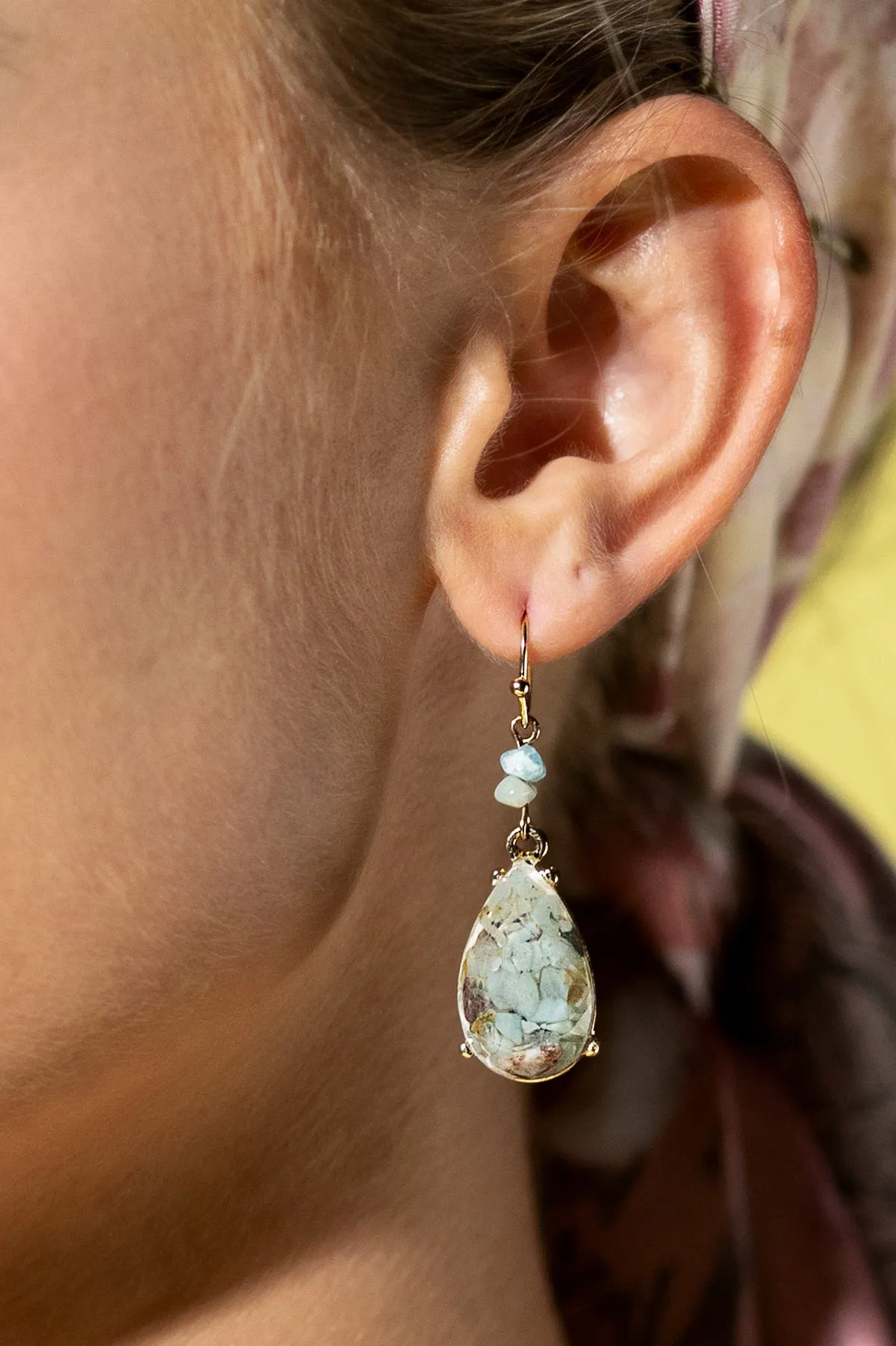 Golden Meadow Teardrop Earrings