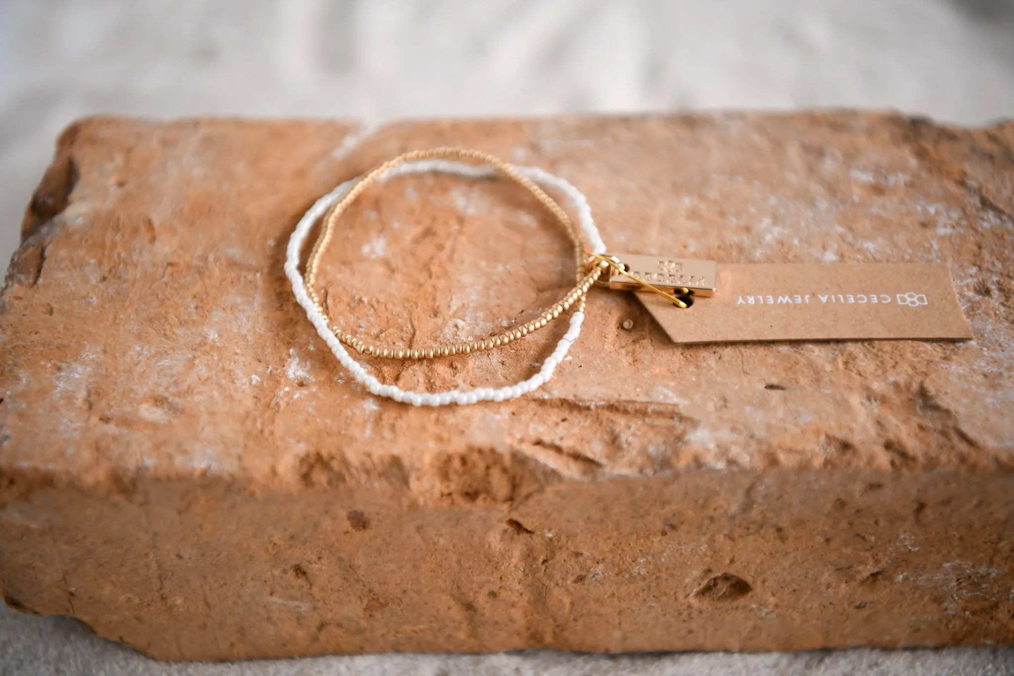 Golden Ocean White & Turquoise Seed Bead Double Wrap