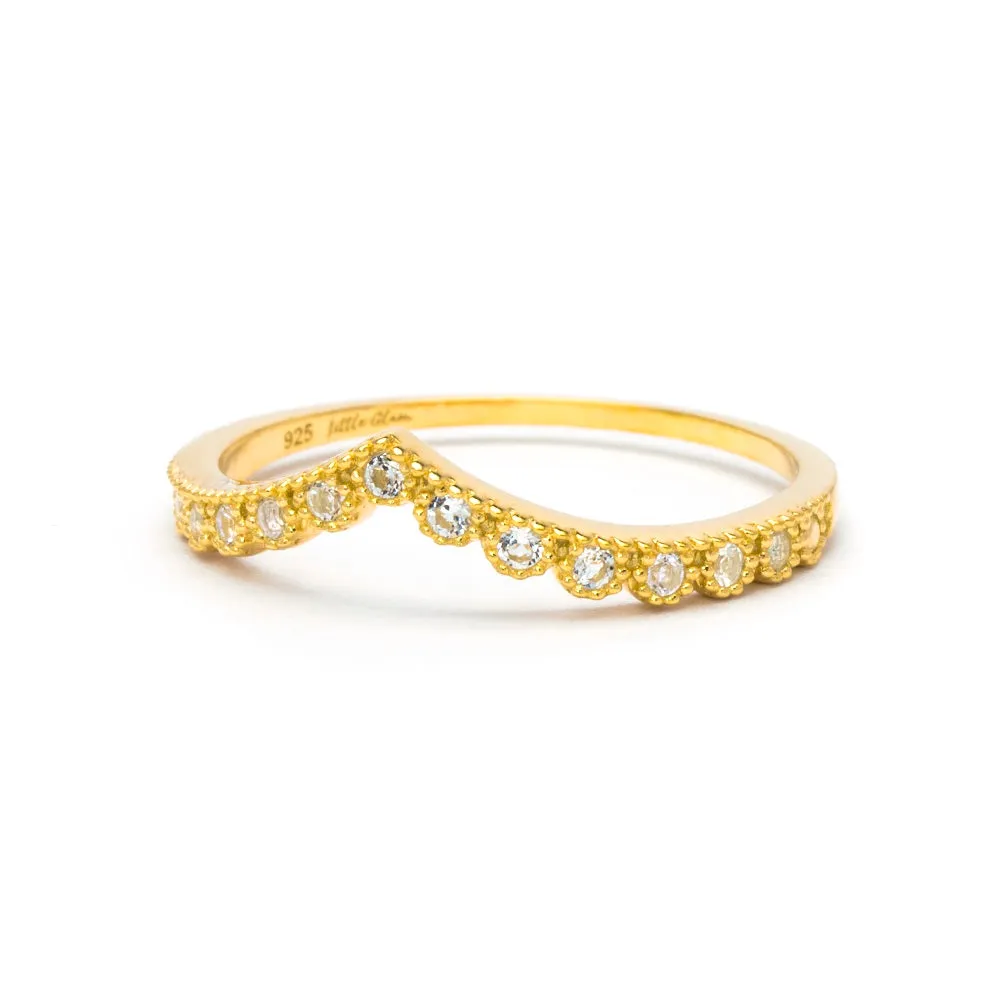 Grace White Topaz V Band