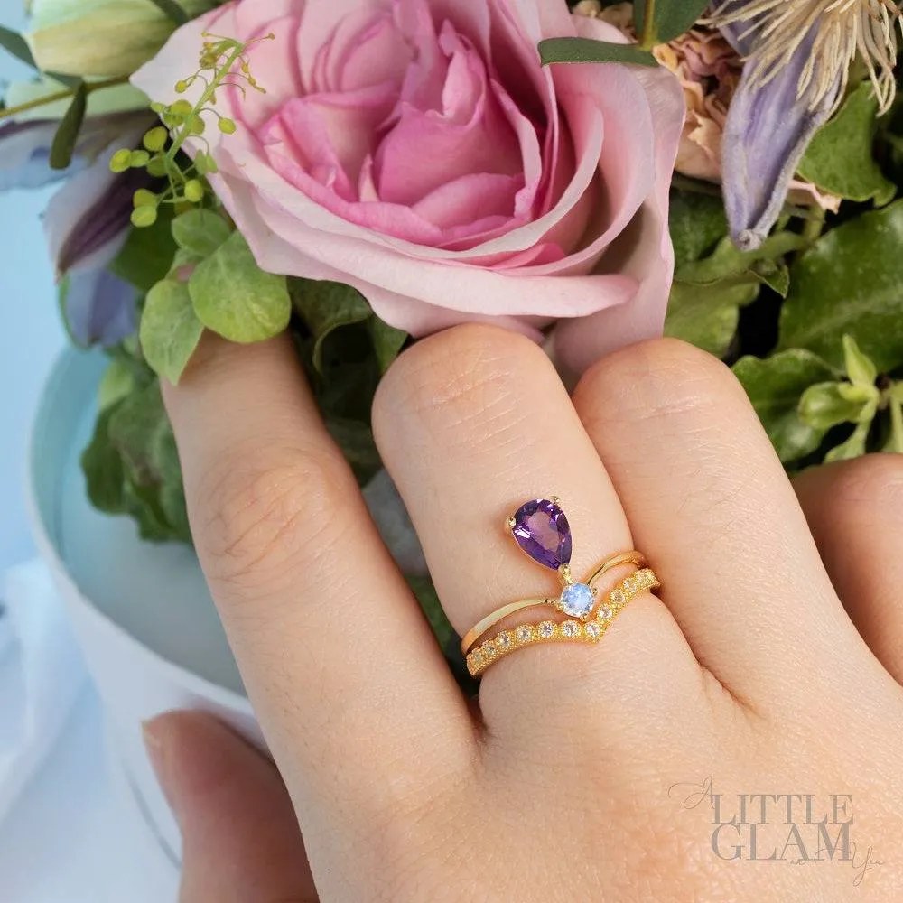 Grace White Topaz V Band